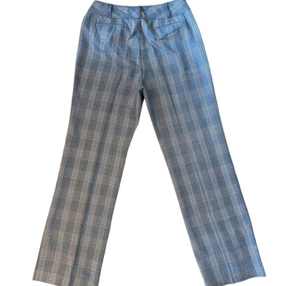 Catherine Stewart grey plaid trouser pants size 10 - Picture 2 of 7